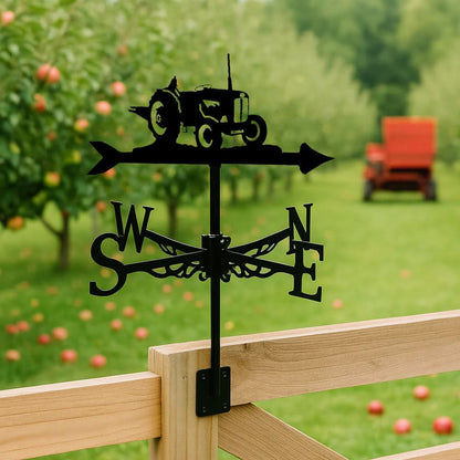 Tractor Farm Scene Stainless Steel Weathervane