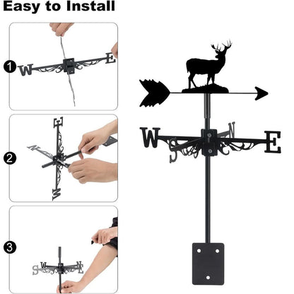 Deer Wildlife Stainless Steel Weathervane