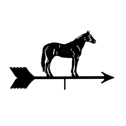 Horse Farm Silhouette Stainless Steel Weathervane