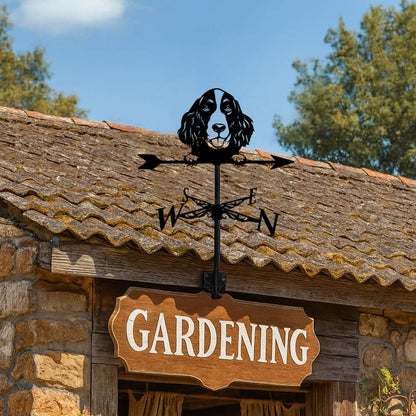 English Springer Spaniel Dog Silhouette Stainless Steel Weathervane