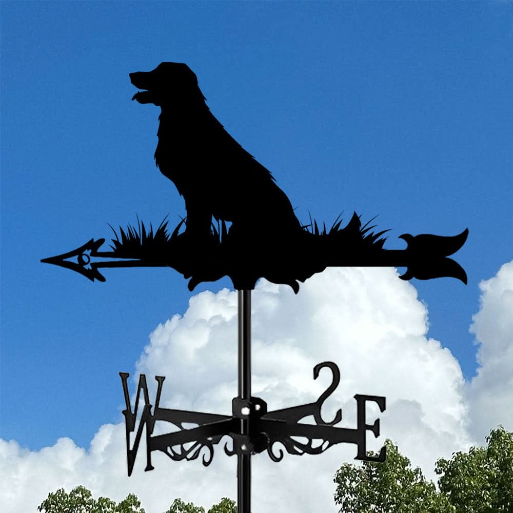 Golden Retriever Dog Silhouette Stainless Steel Weathervane