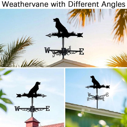 Golden Retriever Dog Silhouette Stainless Steel Weathervane