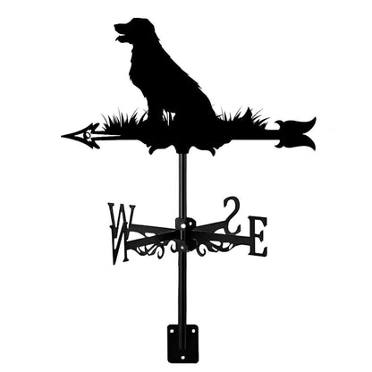 Golden Retriever Dog Silhouette Stainless Steel Weathervane