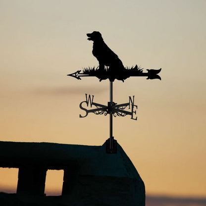 Golden Retriever Dog Silhouette Stainless Steel Weathervane