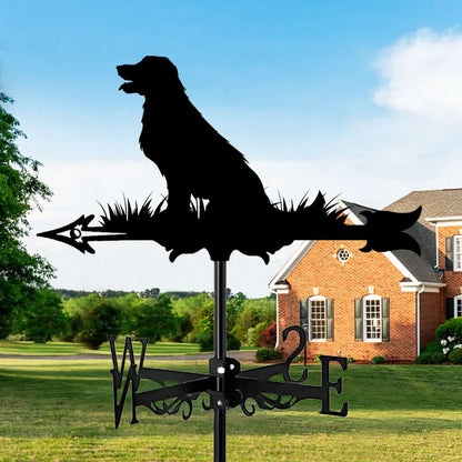 Golden Retriever Dog Silhouette Stainless Steel Weathervane