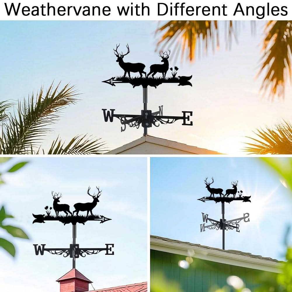 Deer Wildlife Silhouette Stainless Steel Weathervane