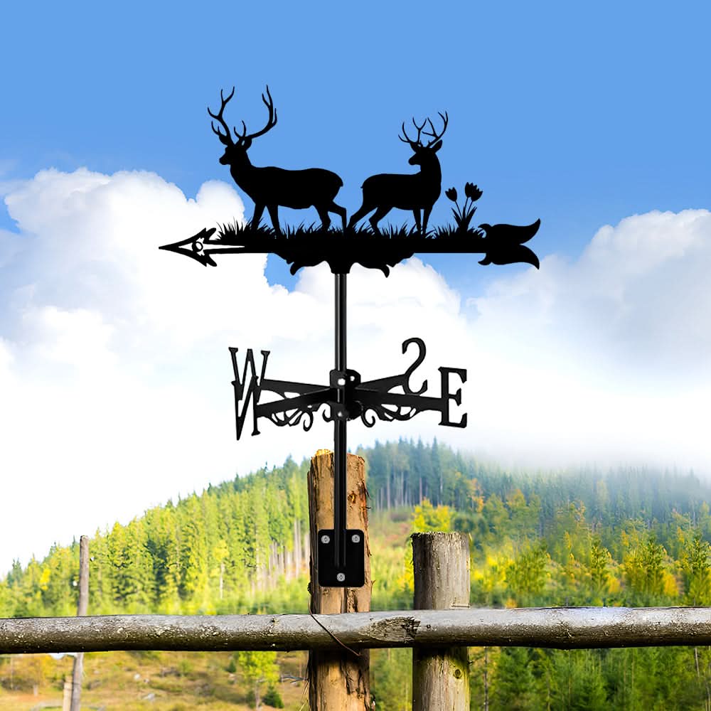 Deer Wildlife Silhouette Stainless Steel Weathervane