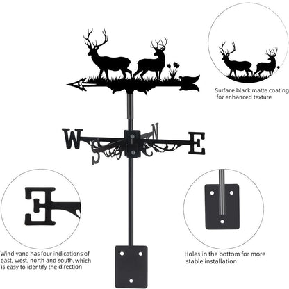 Deer Wildlife Silhouette Stainless Steel Weathervane