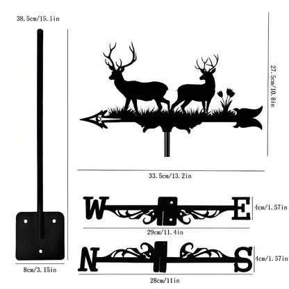 Deer Wildlife Silhouette Stainless Steel Weathervane