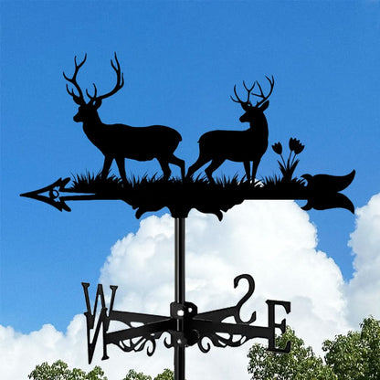 Deer Wildlife Silhouette Stainless Steel Weathervane