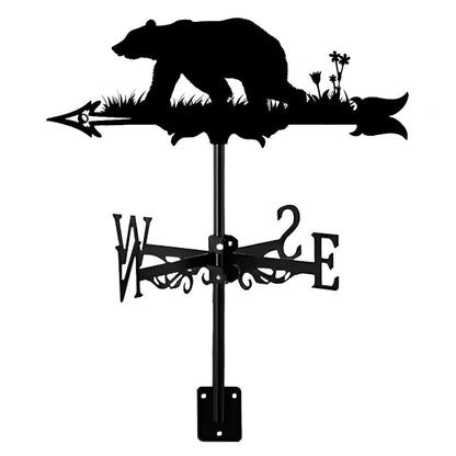Bear Wildlife Silhouette Stainless Steel Weathervane