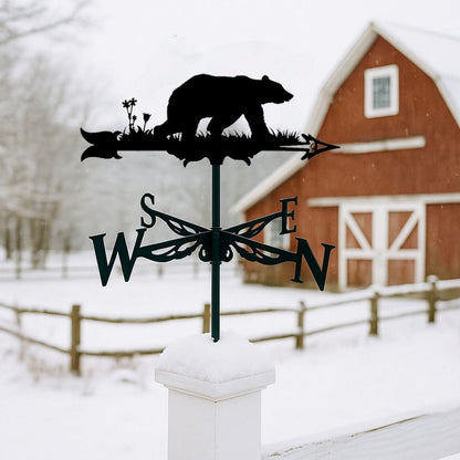 Bear Wildlife Silhouette Stainless Steel Weathervane