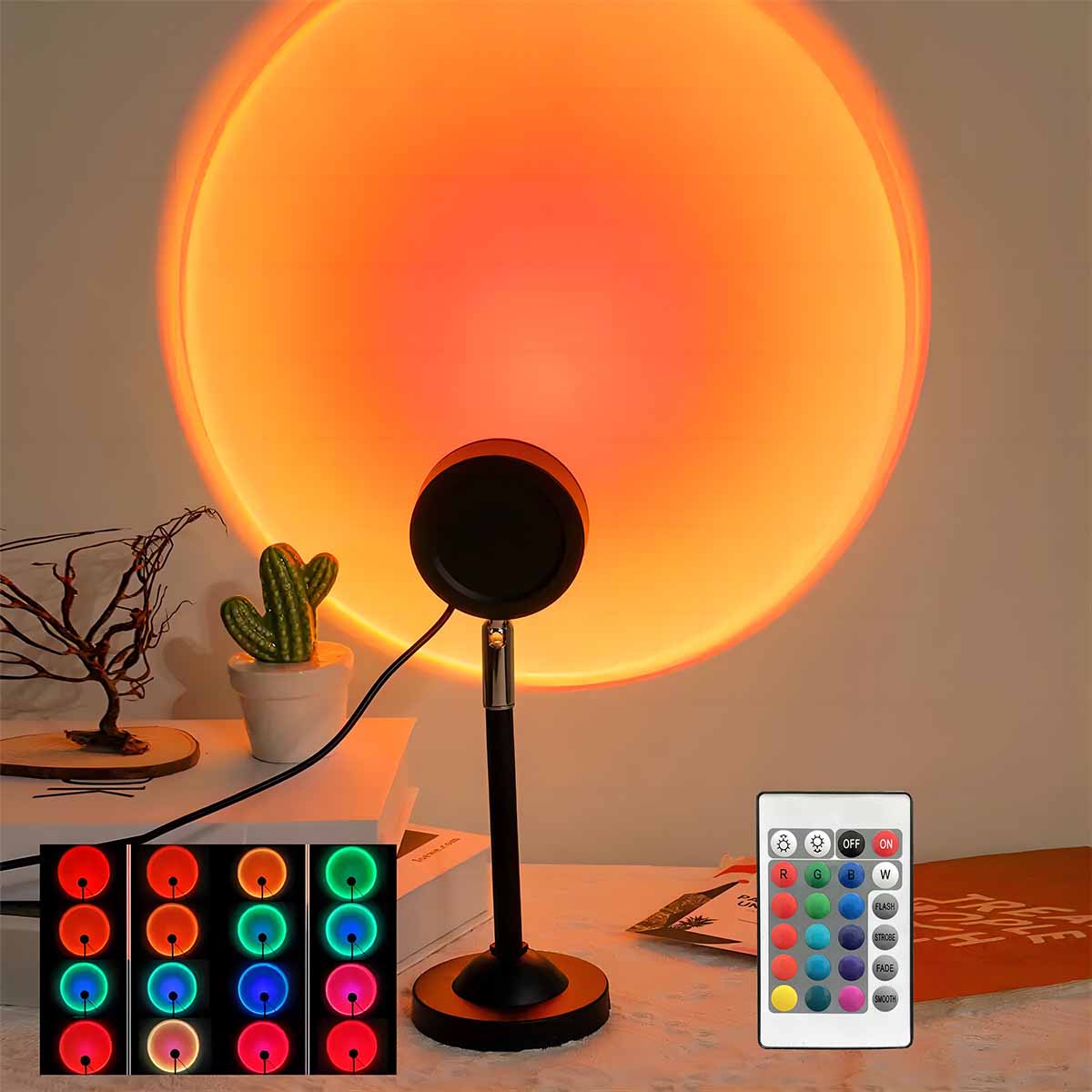 Sunset Glow LED Projection Table Lamp