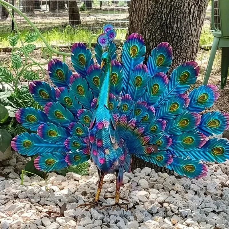 Peacock Garden Statue Sculpture