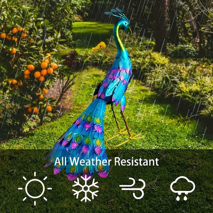 Peacock Garden Statue Sculpture