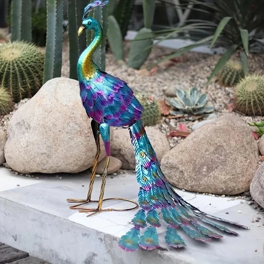 Peacock Garden Statue Sculpture