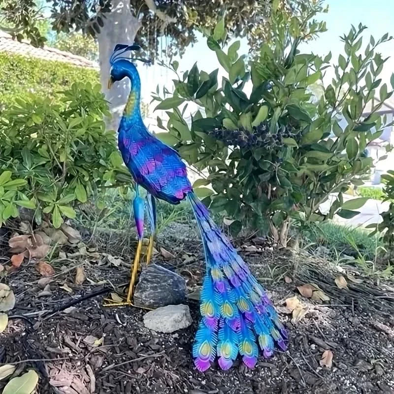 Peacock Garden Statue Sculpture