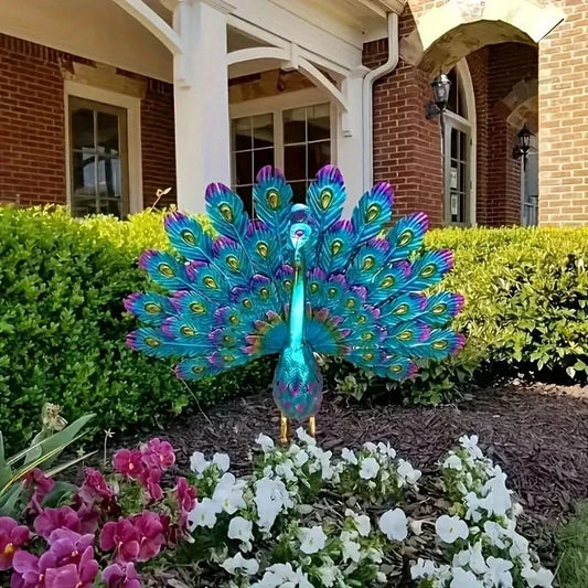 Peacock Garden Statue Sculpture