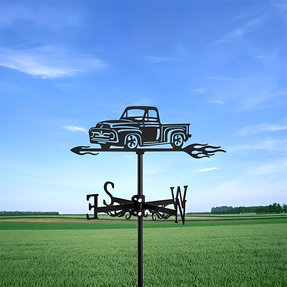 Pickup Truck Silhouette Stainless Steel Weathervane
