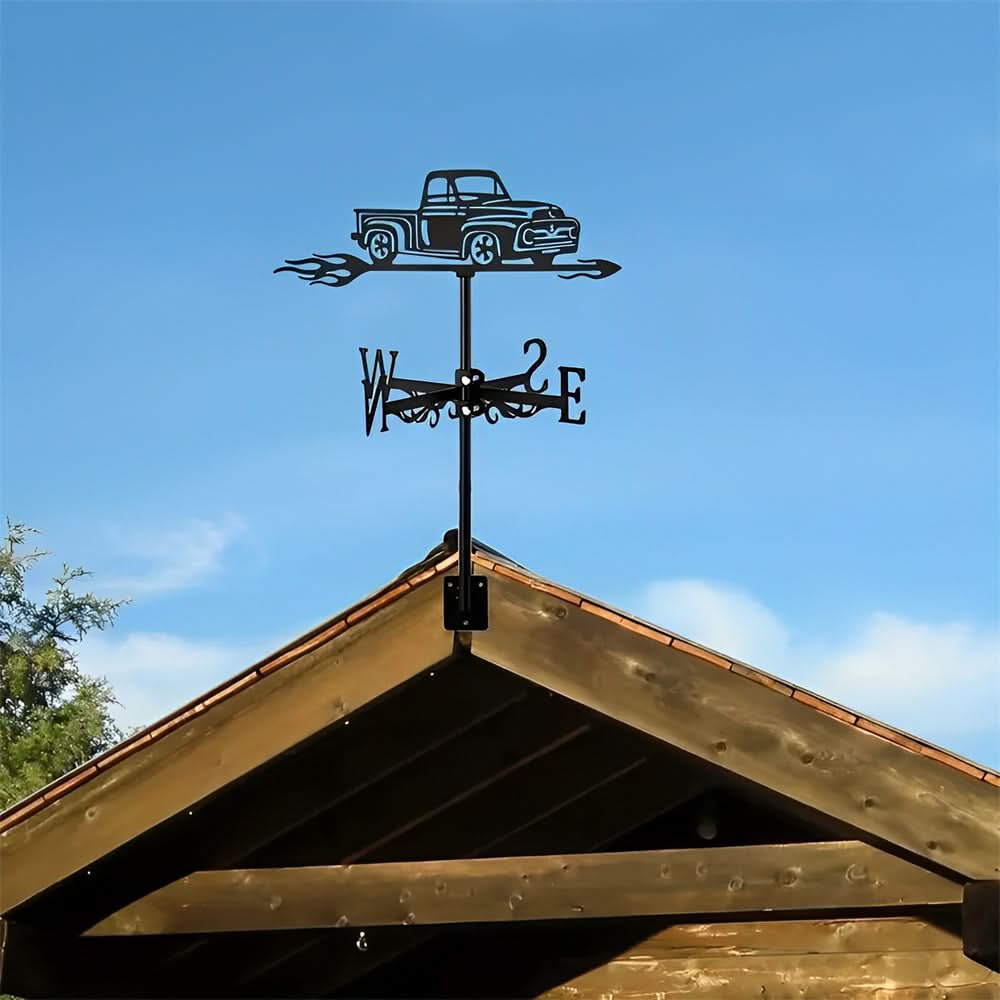Pickup Truck Silhouette Stainless Steel Weathervane