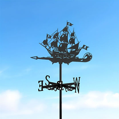 Pirate Ship Sailing Stainless Steel Weathervane