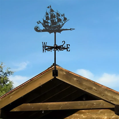 Pirate Ship Sailing Stainless Steel Weathervane