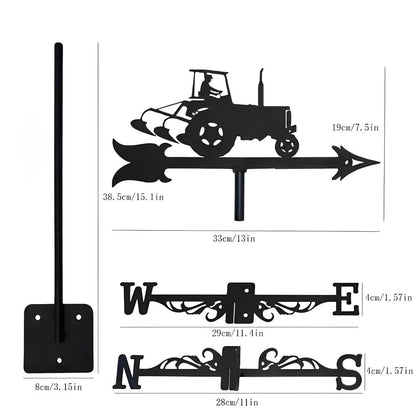 Tractor Farm Equipment Stainless Steel Weathervane