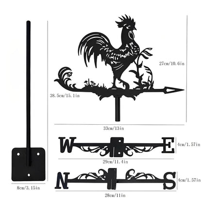 Rooster Farm Animal Stainless Steel Weathervane