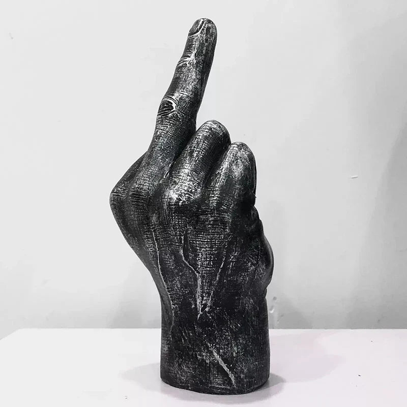 ArtZ® I Have A Bad Attitude Sculpture Middle Finger Sculpture