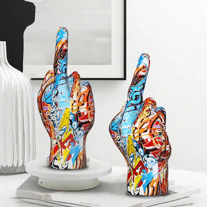 ArtZ® I Have A Bad Attitude Sculpture Middle Finger Sculpture