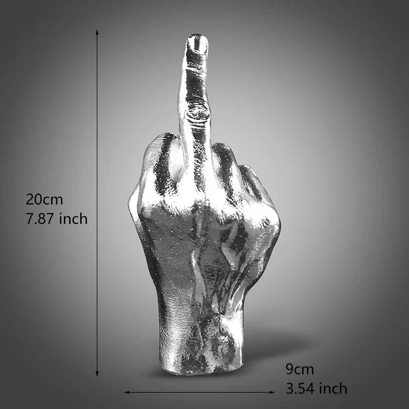 ArtZ® I Have A Bad Attitude Sculpture Middle Finger Sculpture
