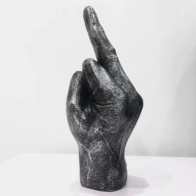 ArtZ® I Have A Bad Attitude Sculpture Middle Finger Sculpture