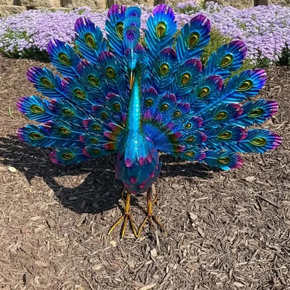 Peacock Garden Statue Sculpture