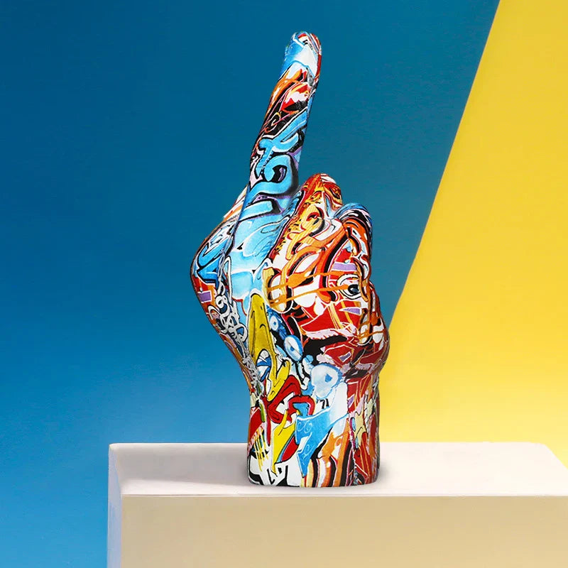 ArtZ® I Have A Bad Attitude Sculpture Middle Finger Sculpture