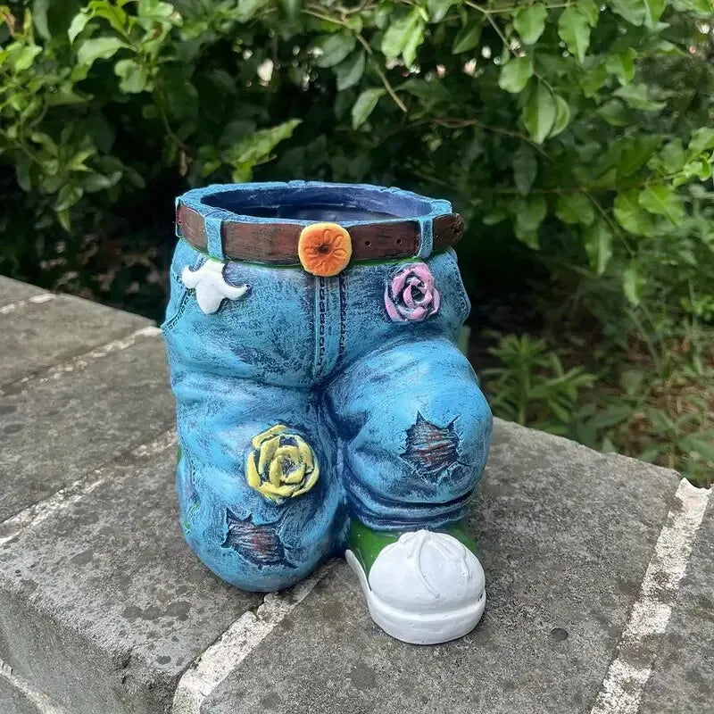 Denim Style Garden Planter