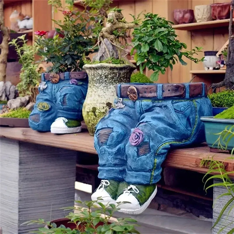 Denim Style Garden Planter