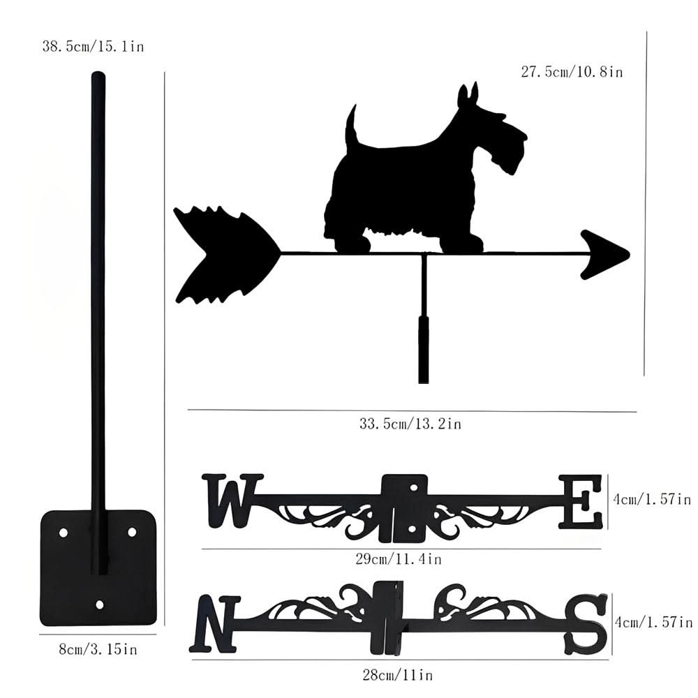 Scottish Terrier Dog Stainless Steel Weathervane