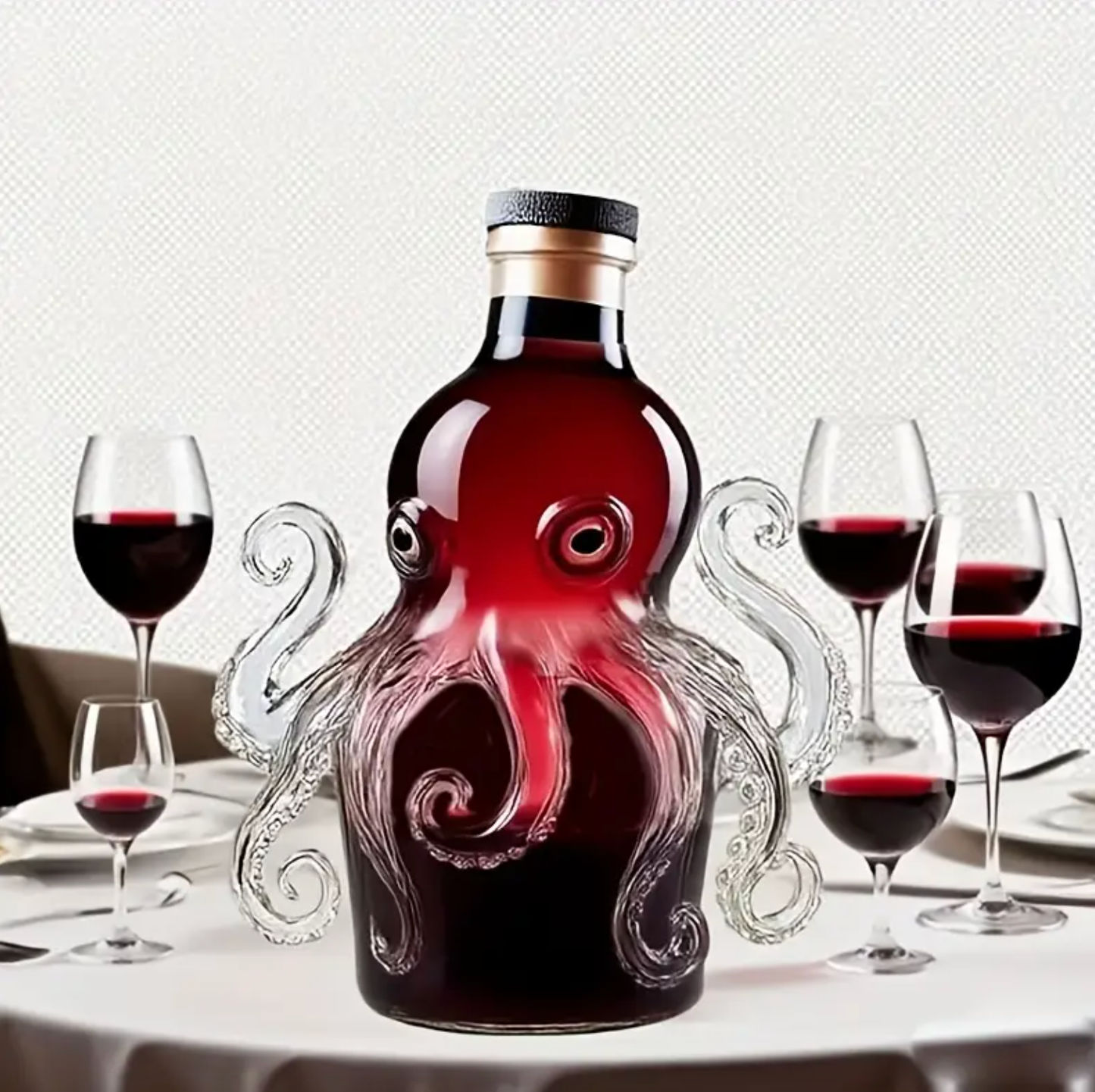 Octopus-Shaped Glass Wine Decanter