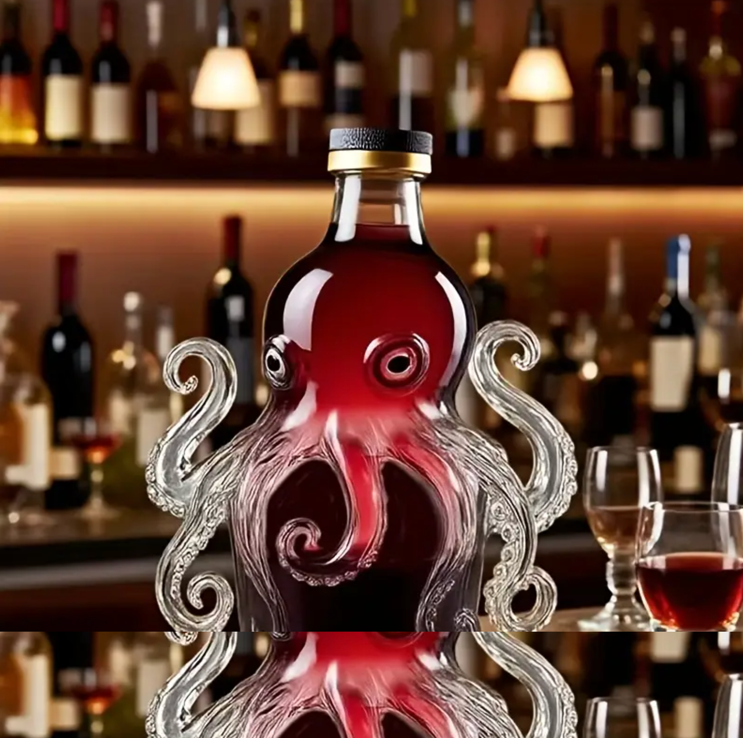 Octopus-Shaped Glass Wine Decanter