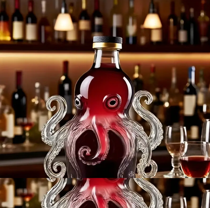Octopus-Shaped Glass Wine Decanter