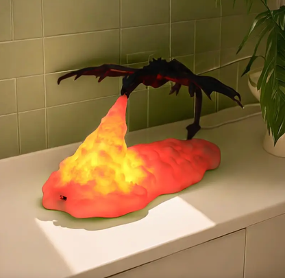 Inferno Fire-Breathing Dragon Accent Lamp