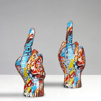 ArtZ® I Have A Bad Attitude Sculpture Middle Finger Sculpture
