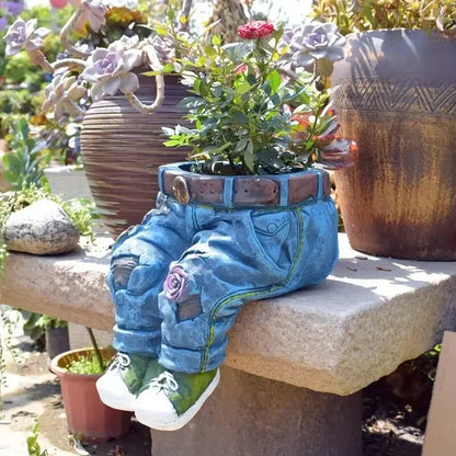 Denim Style Garden Planter