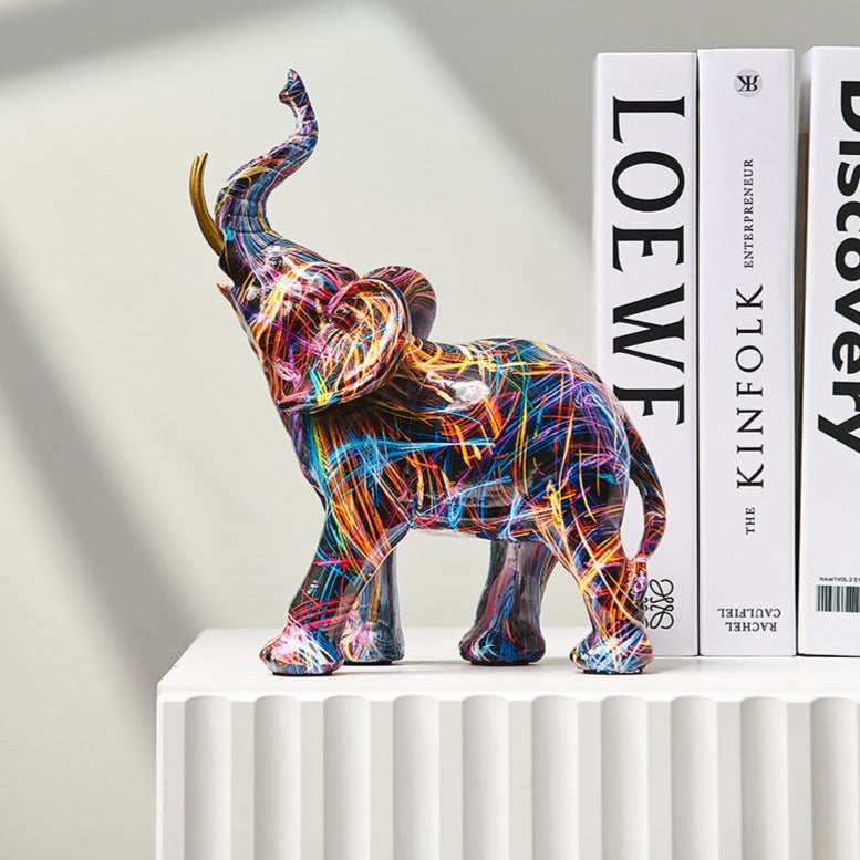 ArtZ® Elephant Nordic Painted Statue Sculptures