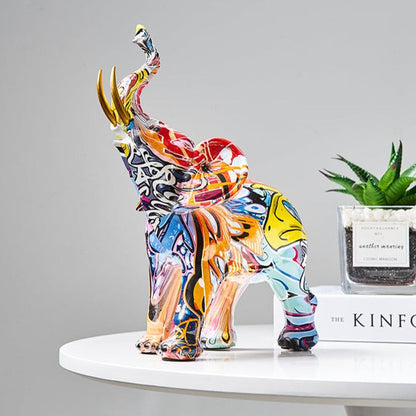 ArtZ® Elephant Nordic Painted Statue Sculptures