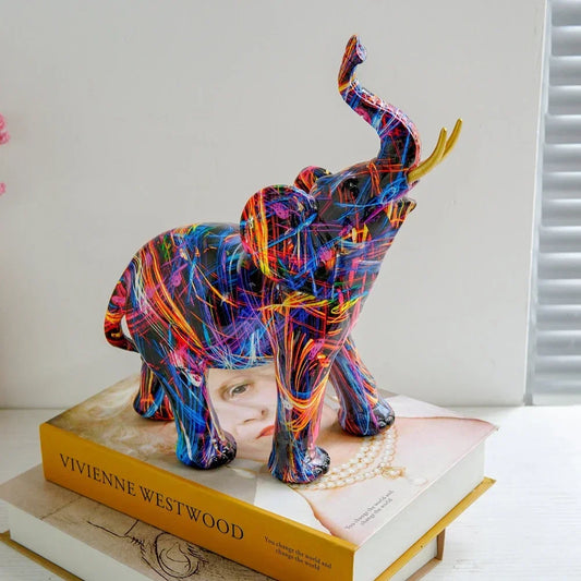 Graffiti Elephant Art Sculpture