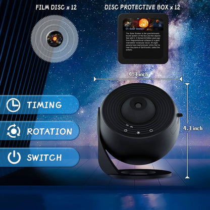 12-in-1 Planetarium Star Projector Lamp