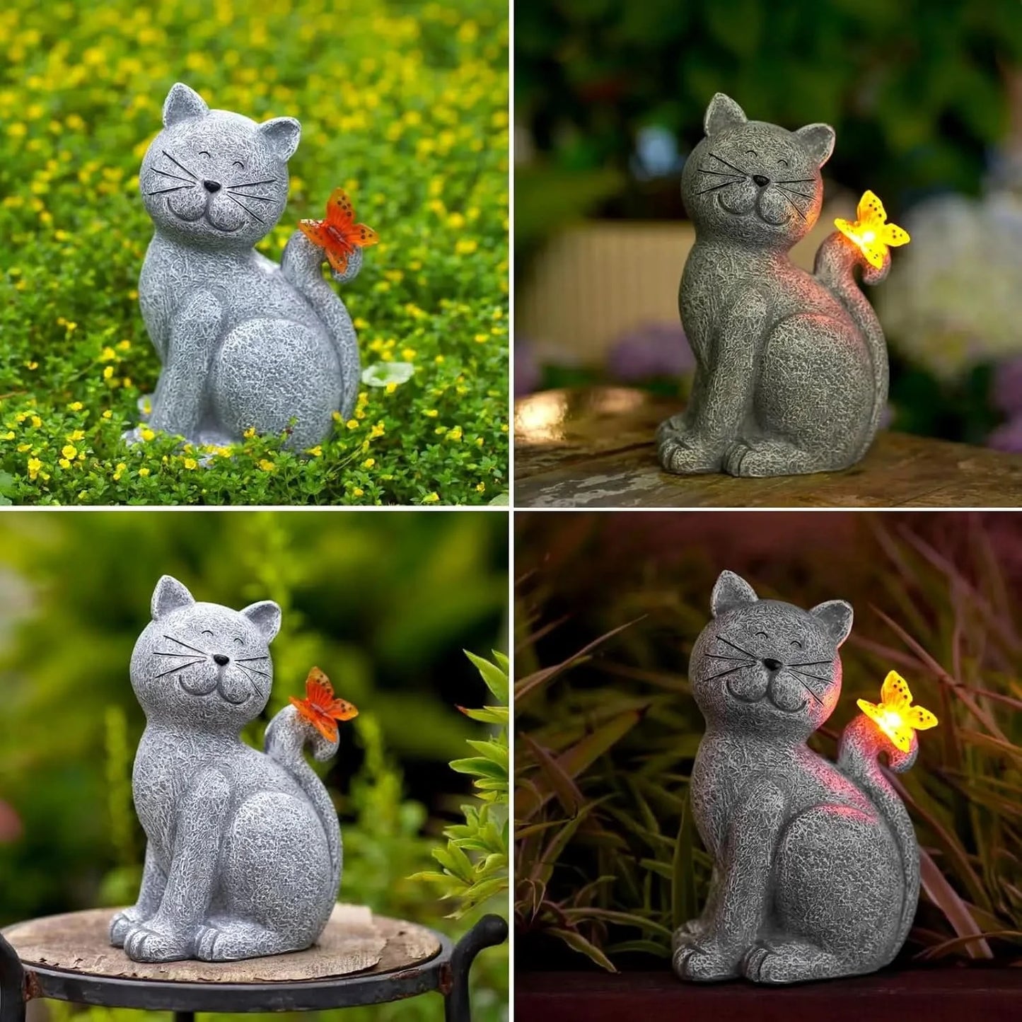 Solar Powered Cat Outdoor Garden Light