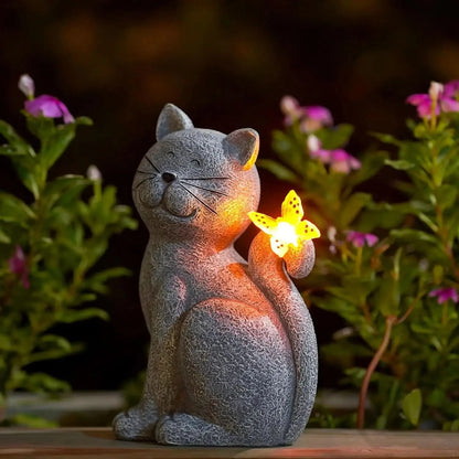 Solar Powered Cat Outdoor Garden Light