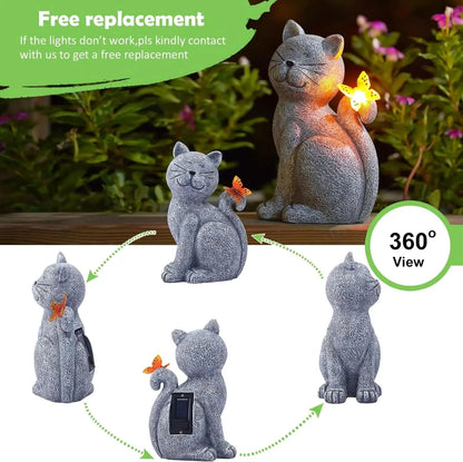 Solar Powered Cat Outdoor Garden Light